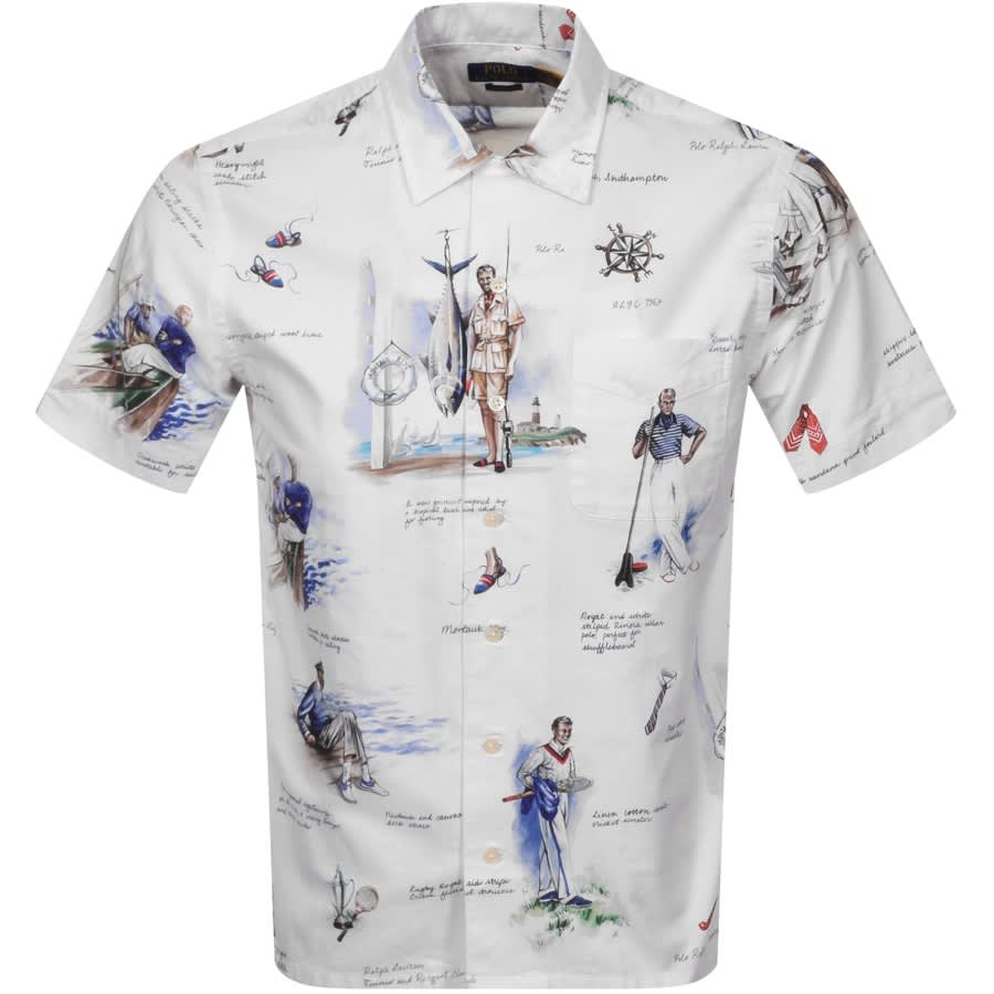 Alternative Image for ProductRalph Lauren Printed Oxford Short Sleeve Shirt Whi1